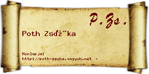 Poth Zsóka névjegykártya